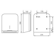 PODAJALNIK ZLOŽENK KATRIN INOX