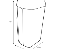KOŠ 50L Bel  KATRIN ZA SMETI